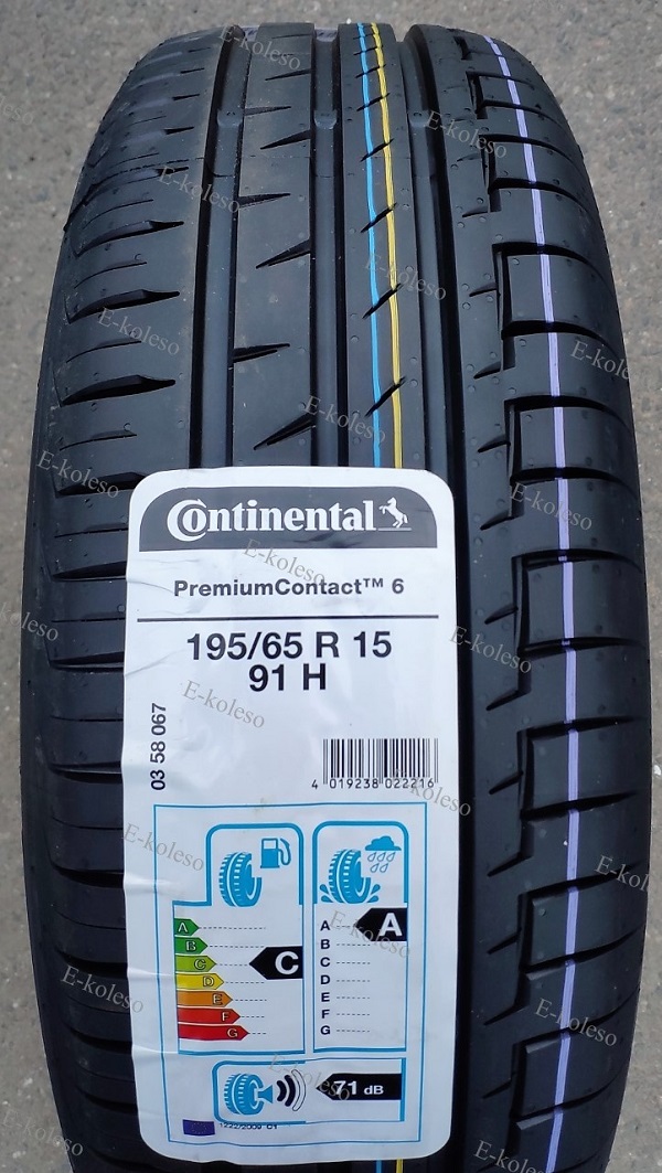 Автомобильные шины Continental Premiumcontact 6 195/65 R15 91H