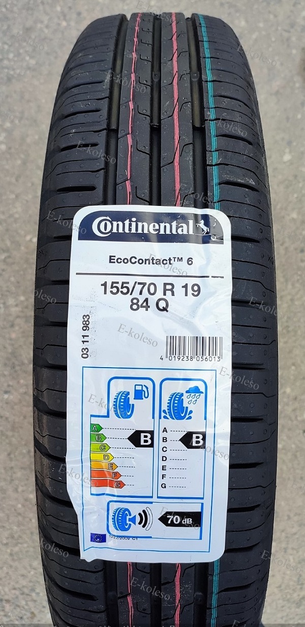 Автомобильные шины Continental EcoContact 6 155/70 R19 84Q