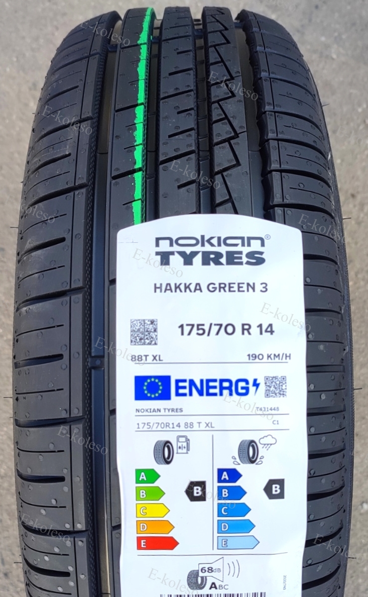 Автомобильные шины Nokian Hakka Green 3 175/70 R14 88T