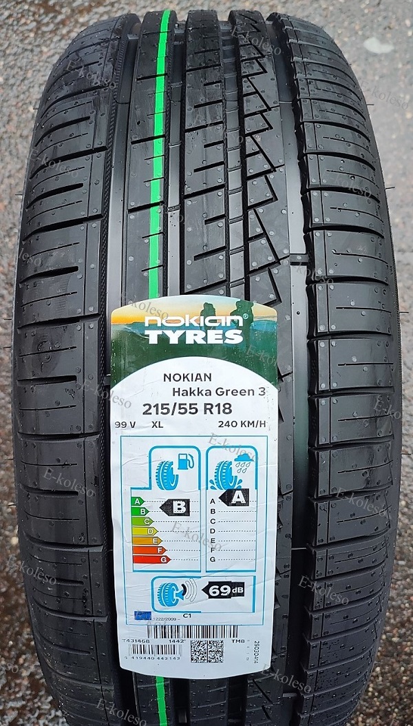 Автомобильные шины Nokian Tyres Hakka Green 3 215/55 R18 99V