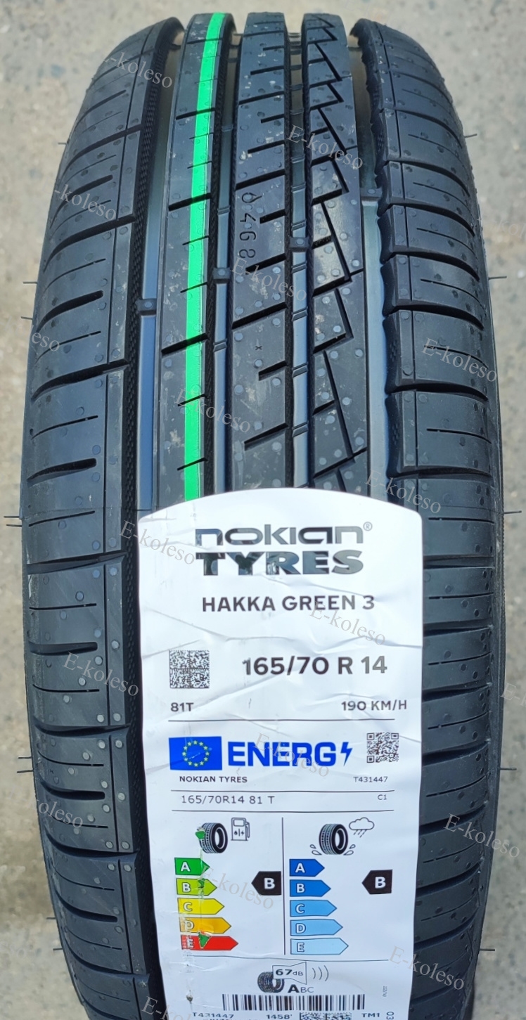 Автомобильные шины Nokian Tyres Hakka Green 3 165/70 R14 81T