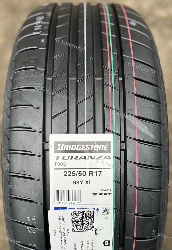 Автомобильные шины Bridgestone Turanza T005 225/50 R17 98Y