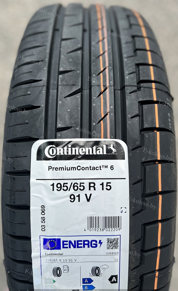 Автомобильные шины Continental PremiumContact 6 195/65 R15 91V