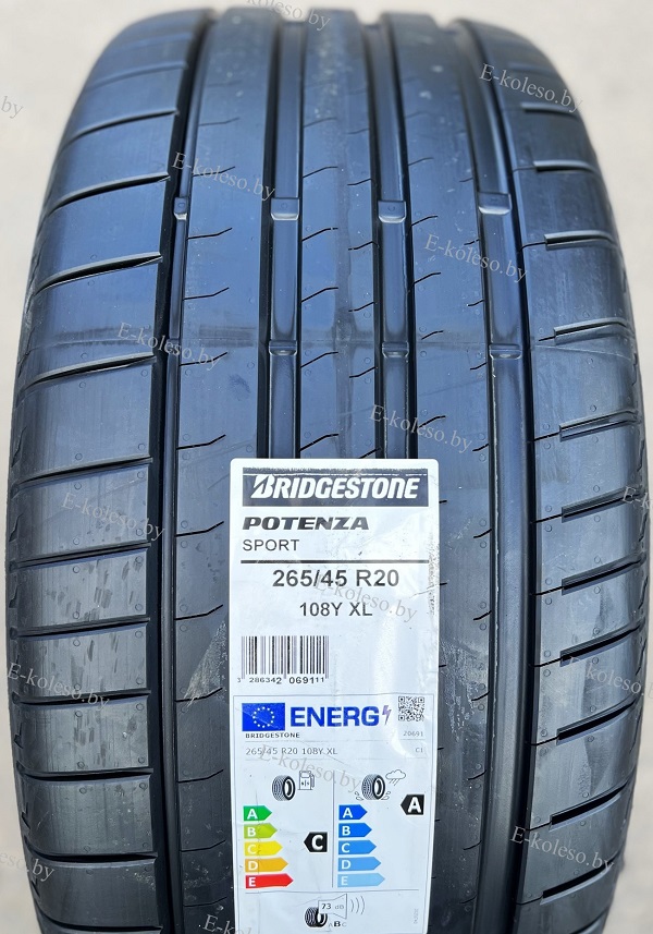 Автомобильные шины Bridgestone Potenza Sport 265/45 R20 108Y