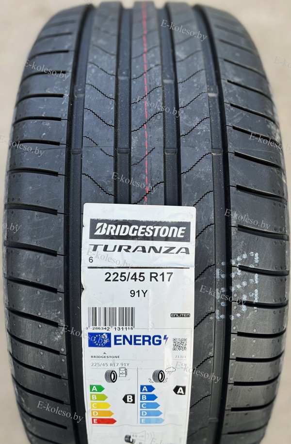 Автомобильные шины Bridgestone Turanza 6 225/45 R17 91Y