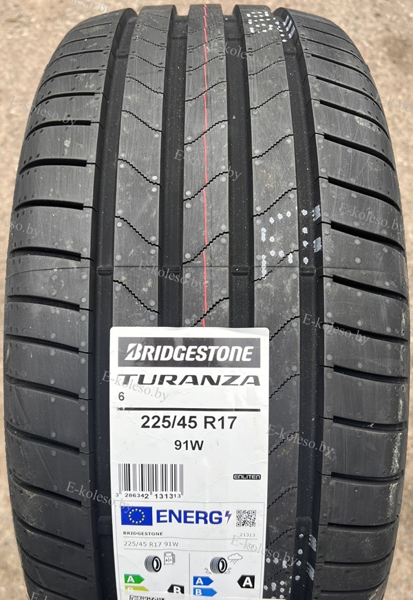 Автомобильные шины Bridgestone Turanza 6 225/45 R17 91W