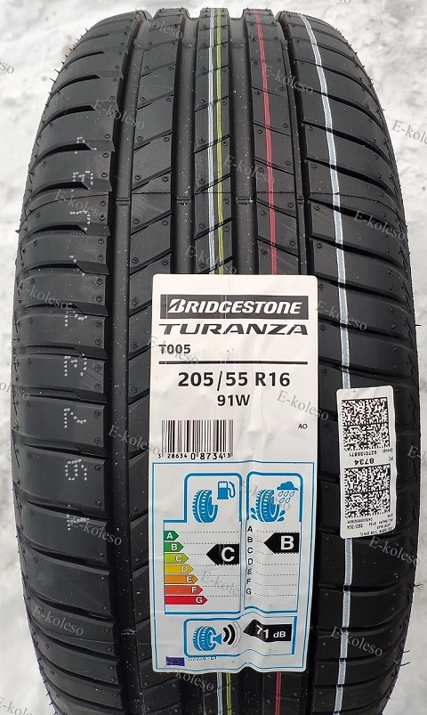 Автомобильные шины Bridgestone Turanza T005 205/55 R16 91W