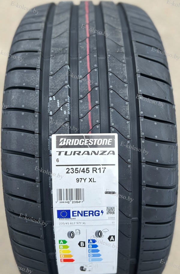 Автомобильные шины Bridgestone Turanza 6 235/45 R17 97Y