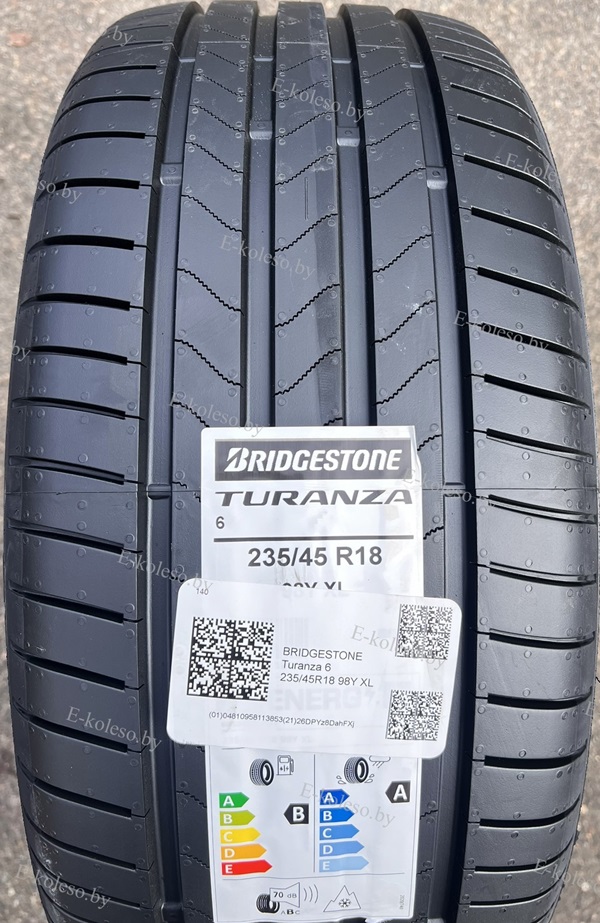 Автомобильные шины Bridgestone Turanza 6 235/45 R18 98Y