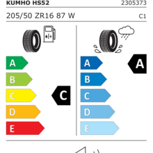 Автомобильные шины Kumho Ecsta HS52 205/50 R16 87W