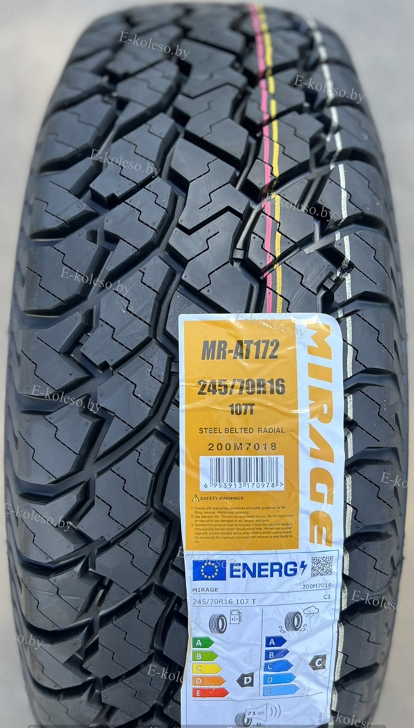 Автомобильные шины Mirage MR-AT172 245/70 R16 107T