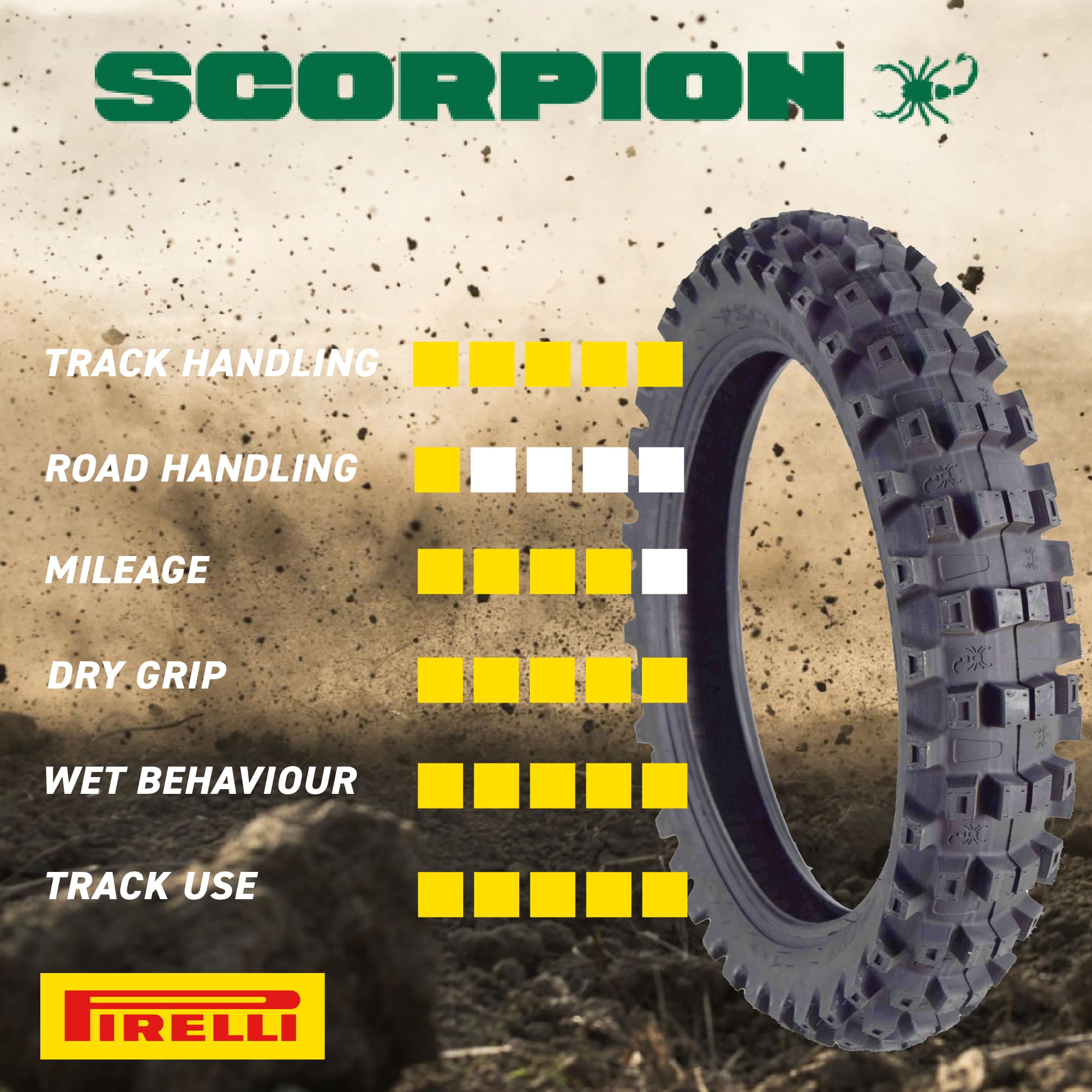 Мотошины Pirelli Scorpion MX32 Mid Soft 90/100 R21 