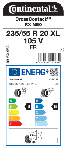 Автомобильные шины Continental CrossContact RX 235/55R20 105V