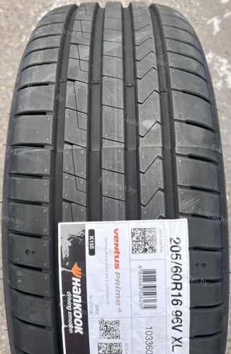 Автомобильные шины Hankook Ventus Prime 4 K135 205/60 R16 96V