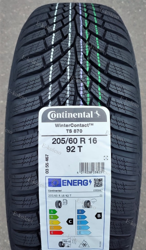 Автомобильные шины Continental WinterContact TS 870 205/60R16 92T