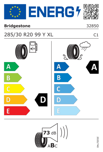 Автомобильные шины Bridgestone Potenza Sport 285/30R20 99Y