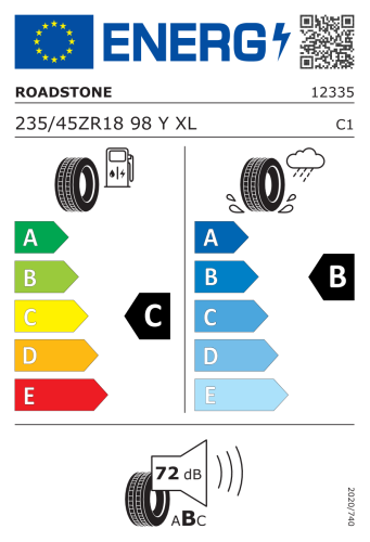 Автомобильные шины Roadstone N'fera SU1 235/45R18 98Y