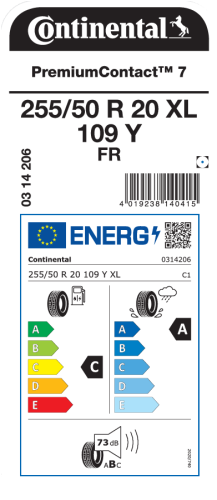Автомобильные шины Continental PremiumContact 7 255/50R20 109Y XL