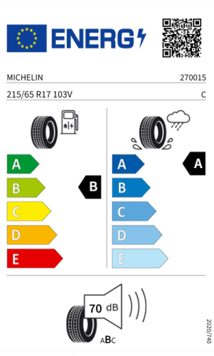 Автомобильные шины
 
Michelin
 
PRIMACY 4+
 
215/65 R17 103V
