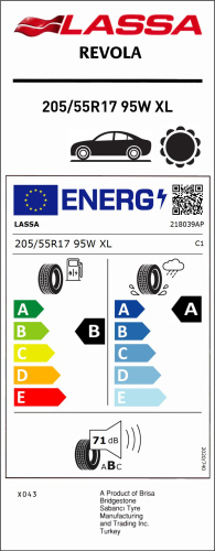 Автомобильные шины Lassa Revola 205/55 R17 95W