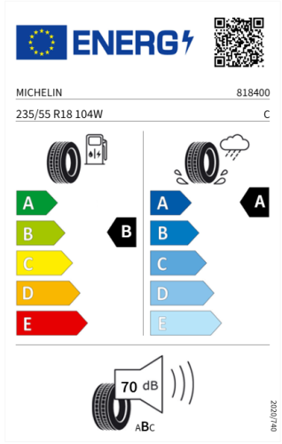 Автомобильные шины
 
Michelin
 
Primacy 5
 
235/55 R18 104W