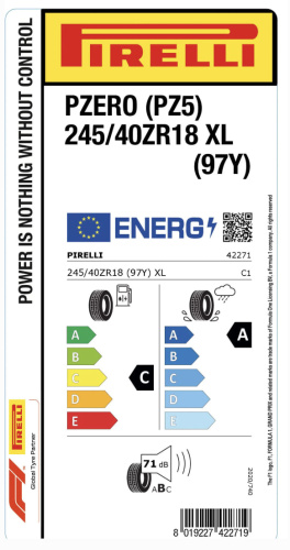 Автомобильные шины Pirelli P Zero PZ5 245/40R18 97Y