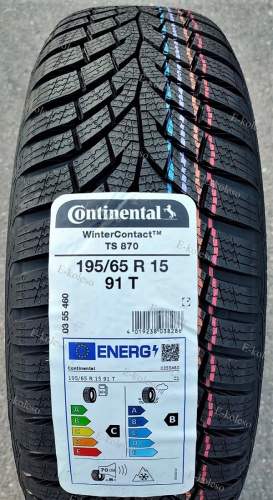 Автомобильные шины Continental WinterContact TS 870 195/65R15 91T