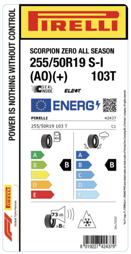 Автомобильные шины Pirelli Scorpion Zero AS  255/50R19 103T  S-I AO (+) ELT