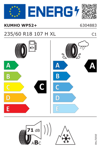 Автомобильные шины Kumho WinterCraft WP52 235/60R18 107H