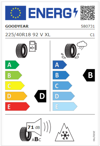 Автомобильные шины
 
Goodyear
 
UltraGrip Performance 3
 
225/40 R18 92V
